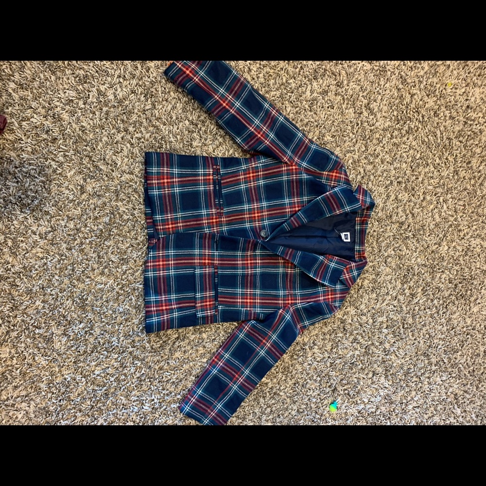 Red plaid Janie and Jack blazer